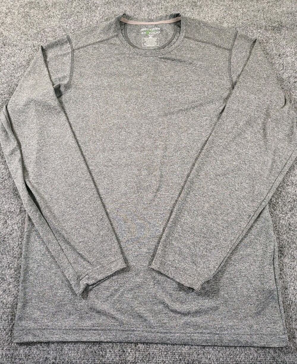ExOfficio Shirt Men's M Gray Insect Shield LS Crew Neck Outdoor Performance EUC
